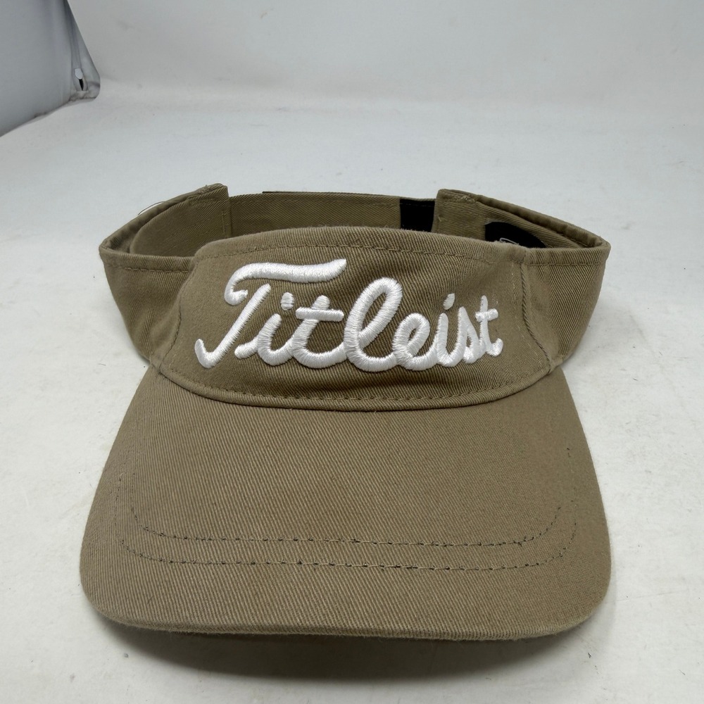 Titleist Visor Unisex OSFM Khaki Embroidered FootJoy Logo EUC